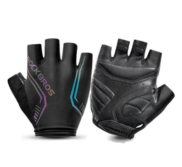 ROCKBROS Fahrradhandschuhe Halbfinger Handschuhe PU+SBR Damen/Herren Radsport - Image 1
